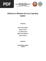 Difference of Windows and Linux Operating System