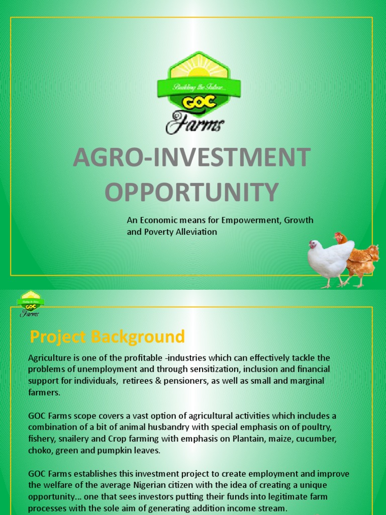 GOC Farms Investment Opportunity Report | PDF | Investing | Agriculture