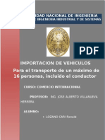 Comercio Internacional Importacion de Autos