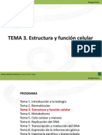 Tema 3. Estructura y Función Celular