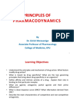 Principles of Pharmacodynamics: by Dr. Girish Meravanige Associate Professor of Pharmacology College of Medicine, KFU