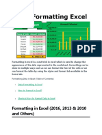 Basic Formatting in Excel