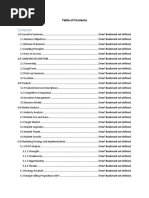 Sample Table of Contents