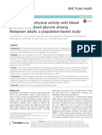 Association of Physical Activity With Blood Pressure and Blood Glucose Among Malaysian Adults: A Population-Based Study