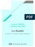 La Finalité. Fondements Conceptuels Et Genèse Linguistique-2004