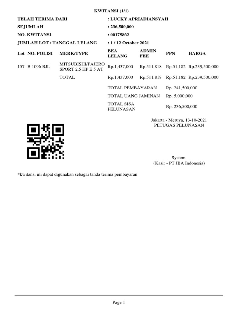 Payment Receipt | PDF