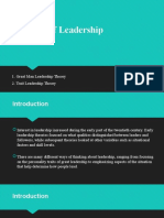 Topic 2 - Trait Theory of Leadership
