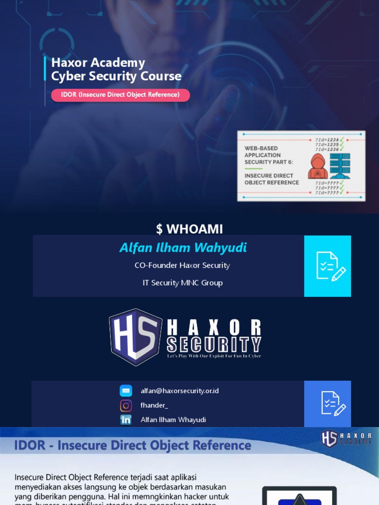 Cyber Security Course: IDOR Explained | PDF