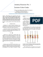 Laboratory Exercise No. 1 Resistor Color Codes: John Clement Husain, Kayla Millicent Plazo, Mark Allan Antipuesto