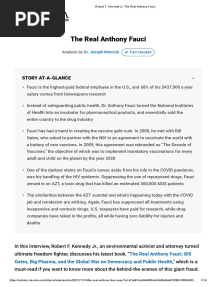 Robert F. Kennedy JR - The Real Anthony Fauci