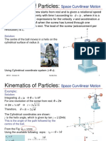 Kinematics of Particles:: Space Curvilinear Motion