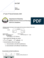 Concentration Cell EMF Calculation