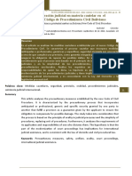 Cooperación Judicial en Materia Cautelar en El Nuevo Código de Procedimiento Civil Boliviano