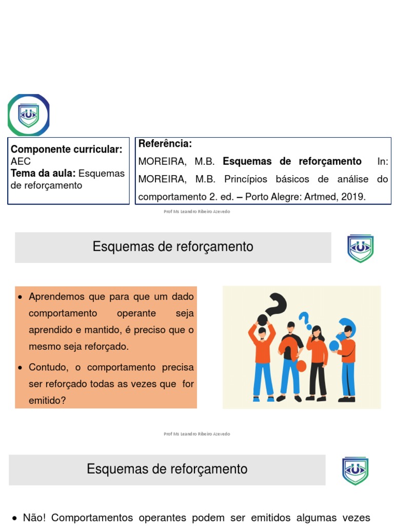 Esquemas de Reforçamento na Psicologia | PDF | Comportamento | Tempo
