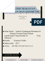 Analisis Makanan, Minuman Dan Kosmetik