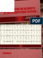 Kasaysayan NG Alfabeto at Ortograpiyang Filipino