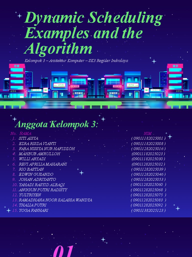 Kelompok 3 - Dynamic Scheduling Examples and The Algorithm - Arkom ...