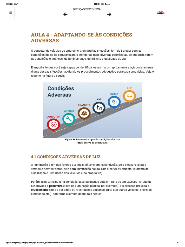 Aula 4 - Adaptando-Se Às Condições Adversas | PDF | Veículos | Transporte