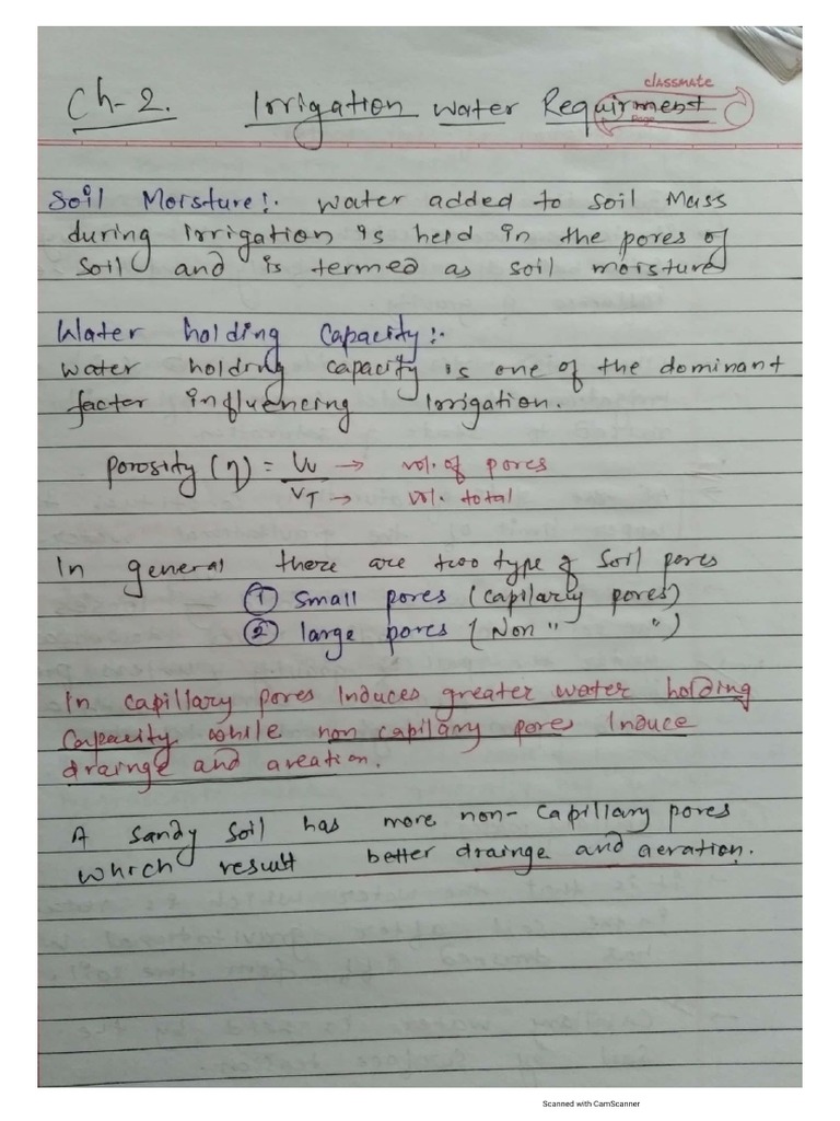 JP Irrigation Full Exam Prep Note PDF