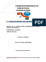 Gobierno Autonomo Descentralizado de San Pedro de Pelileo Cotizacion de Obras