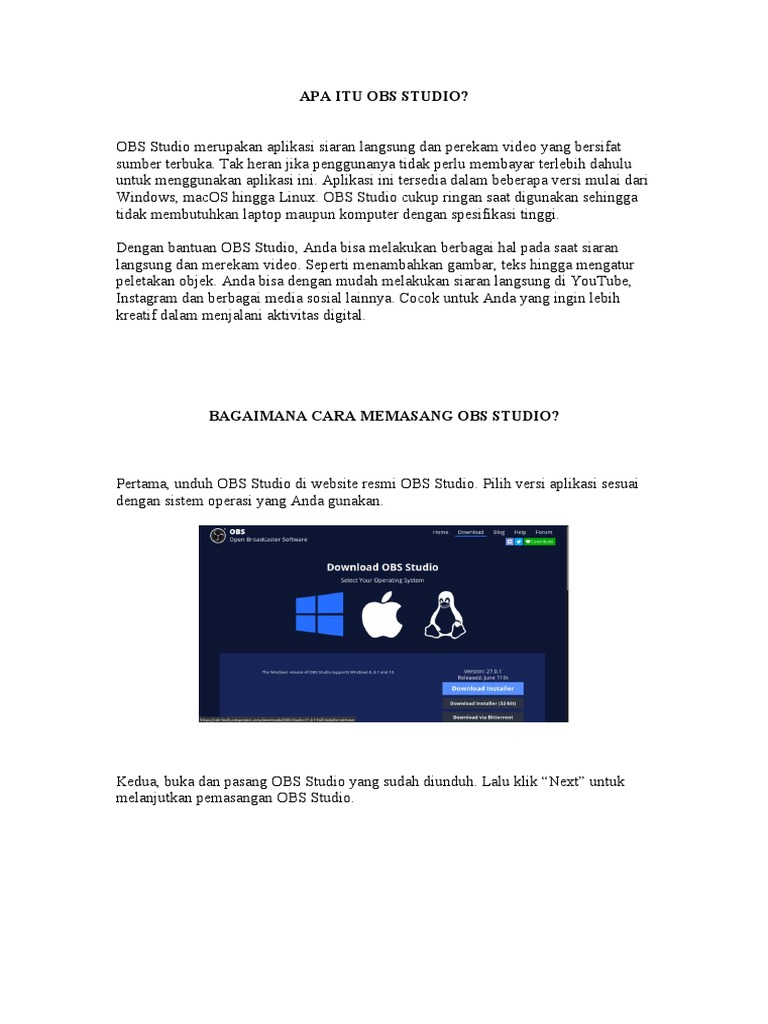 Apa Itu Obs Studio Pdf