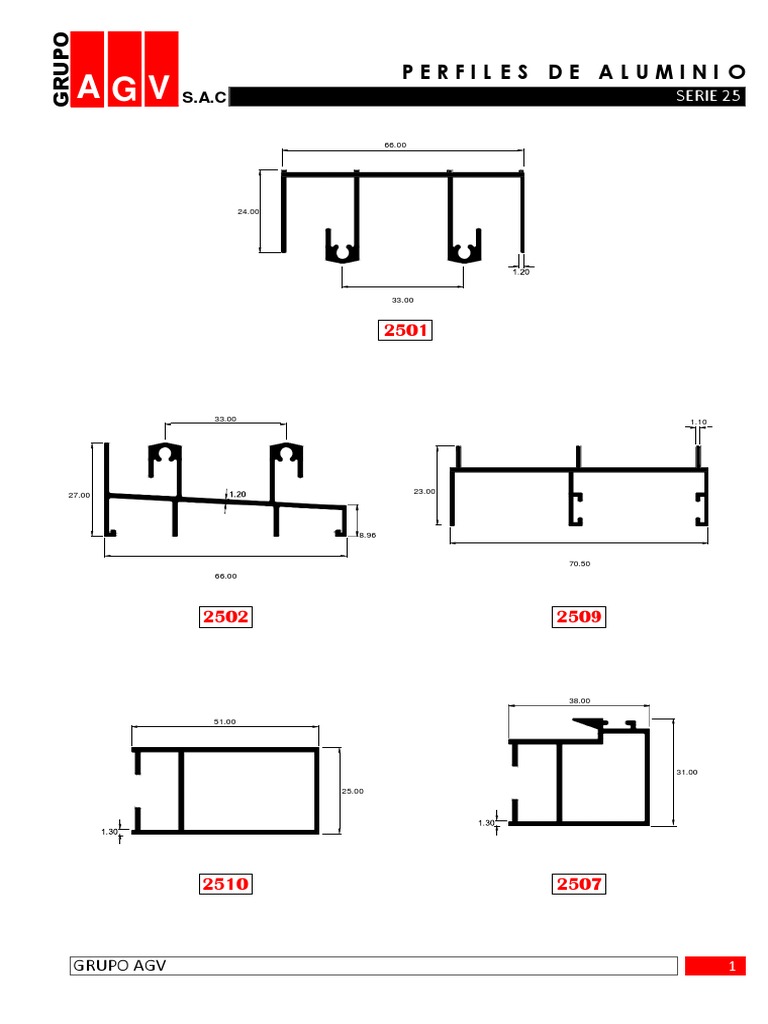 oscuro Silla oído Perfiles de Aluminio Serie 25 | PDF