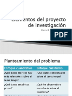 Elementos Del Proyecto de Investigación