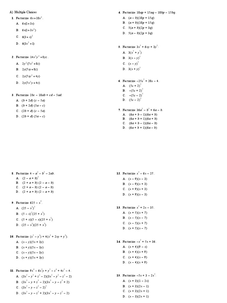 Factorization 12 Pdf