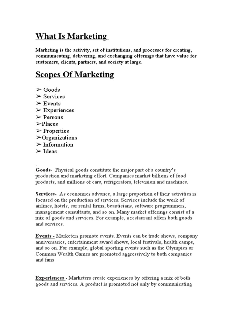 What Is Marketing PDF Marketing Property