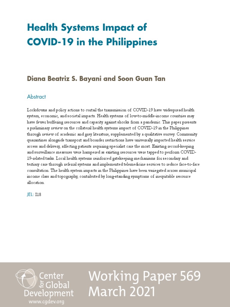 Impact of Covid On Health System, PH | PDF | Health Care | Health Sciences