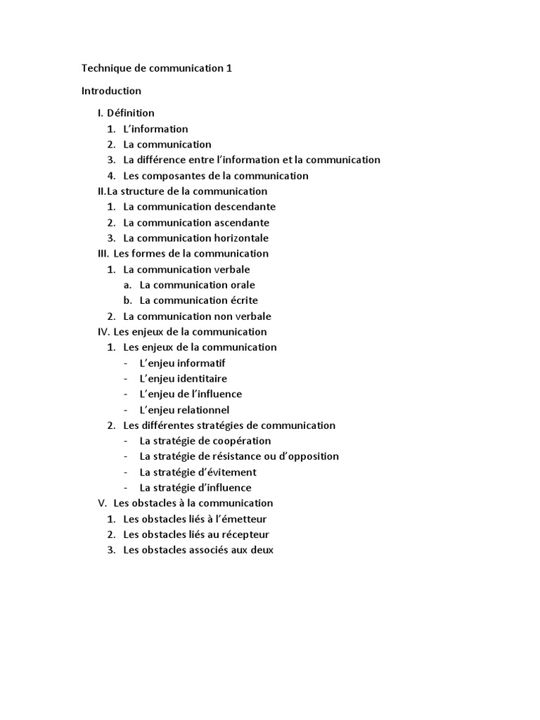 Techniques de communication essentielles | PDF | la communication ...
