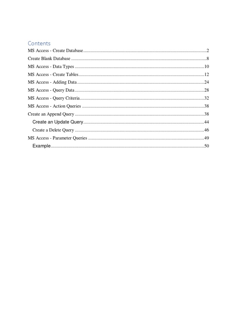 Creating Tables in MS Access | PDF | Microsoft Access | Information ...
