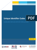 Unique Identifier Codes: Guidelines For Use With Key Populations