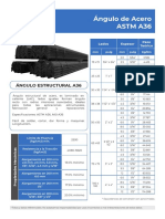 Ángulo de Acero Astm A36