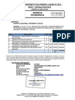 Cotizacion Inversiones Palomino