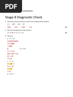 Year 8 Diagnostic Test