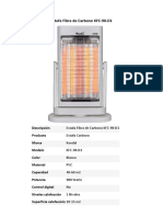 Ficha Tecnica Estufa Fibra de Carbono KFC-90-D1