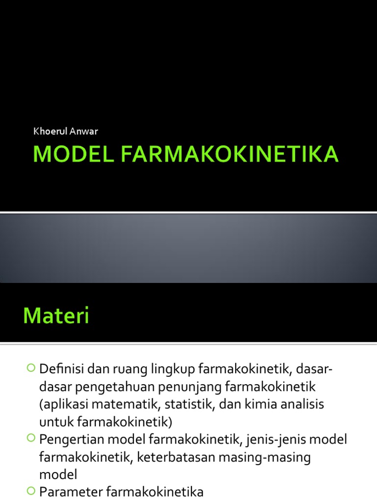 Model Farmakokinetika | PDF