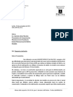 Carta de la ANP a la viceministra Alcón. 
