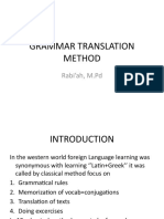 GRAMMAR TRANSLATION METHOD