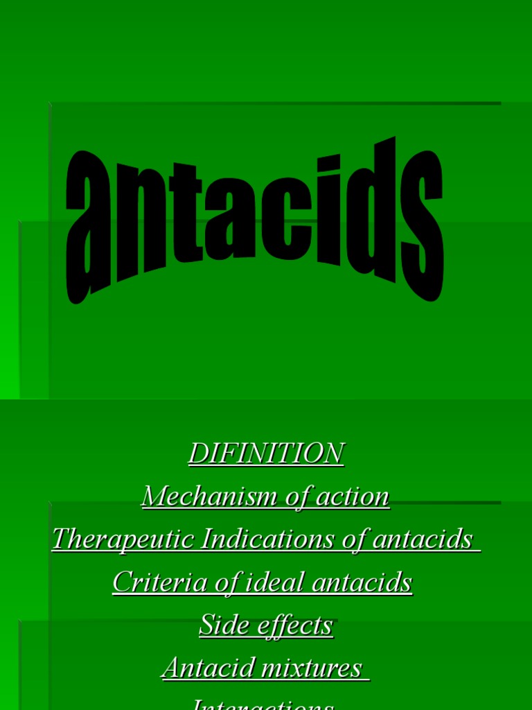Mechanism of Action, Indications, and Side Effects of Antacids PDF Gastroenterology