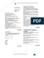 Upper Intermediate Progress Test Units 5-6B: Listening Vocabulary and Grammar