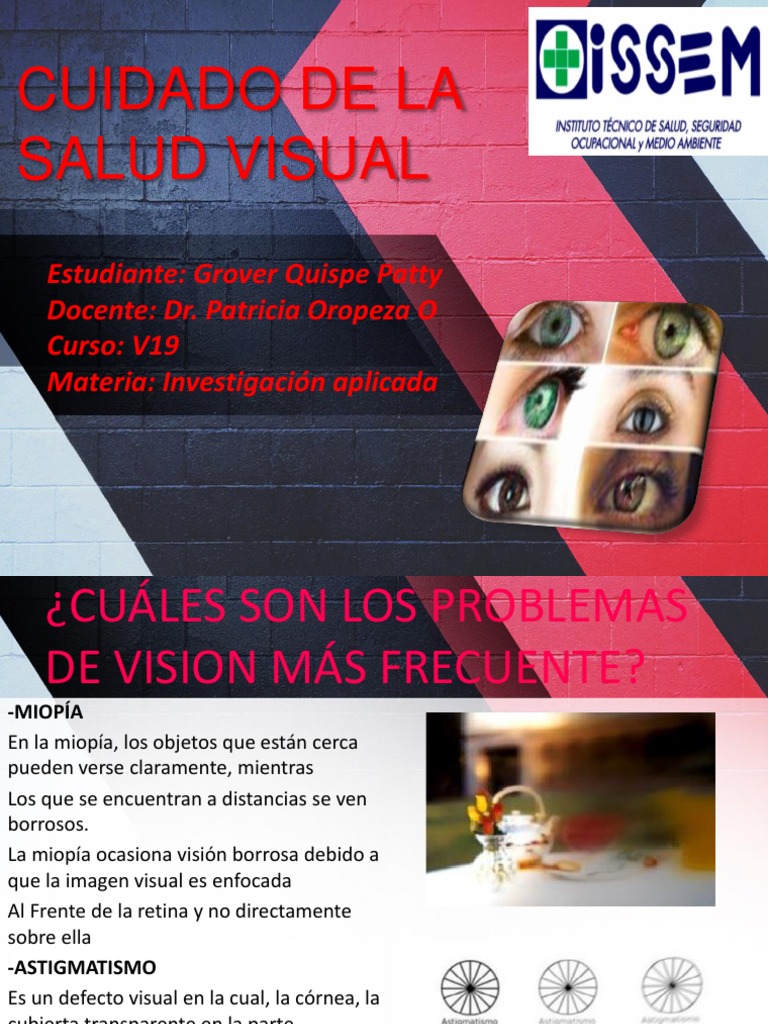 Cuidado de La Salud Visual | PDF | Optometría | Ojo humano