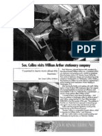 Journal Tribune Coverage of Senator Collins' Visit to William Arthur 