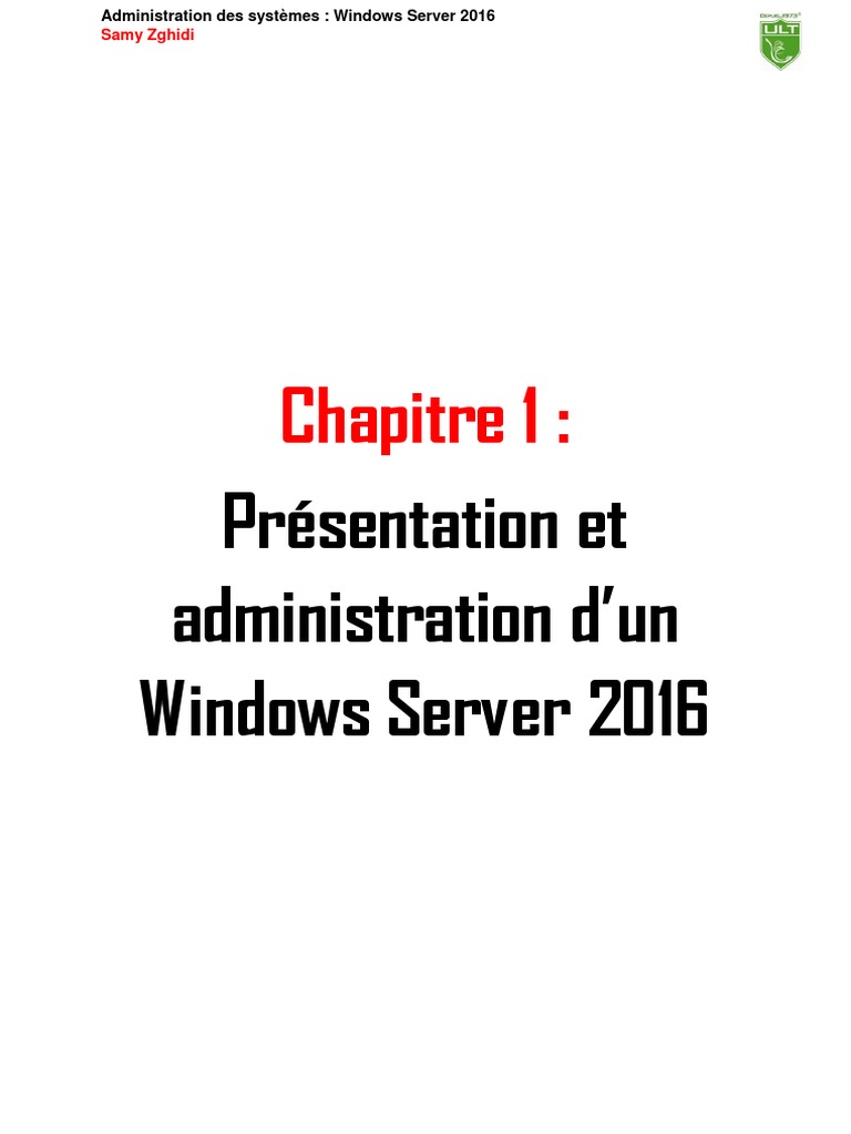 Administration de Windows Server 2016 | PDF | Microsoft Windows ...