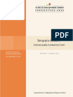 Démographie Marocaine. Tendances Passées Et Perspectives d’Avenir