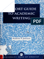 A Short Guide To Academic Writing