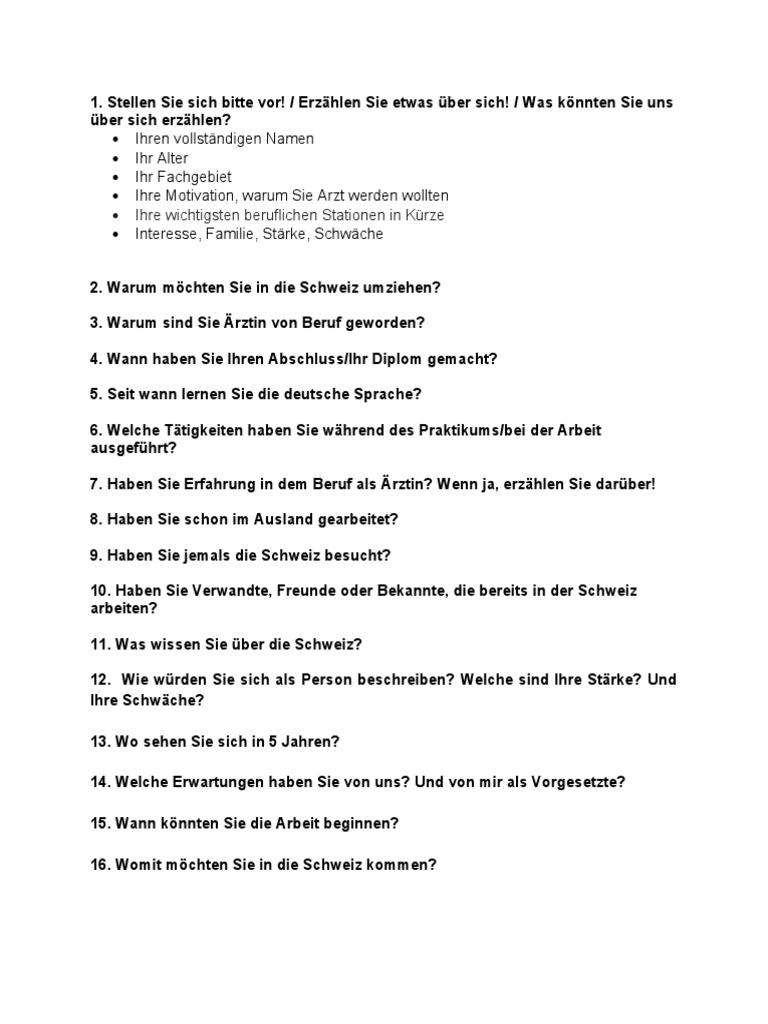 Interview Fragen | Pdf