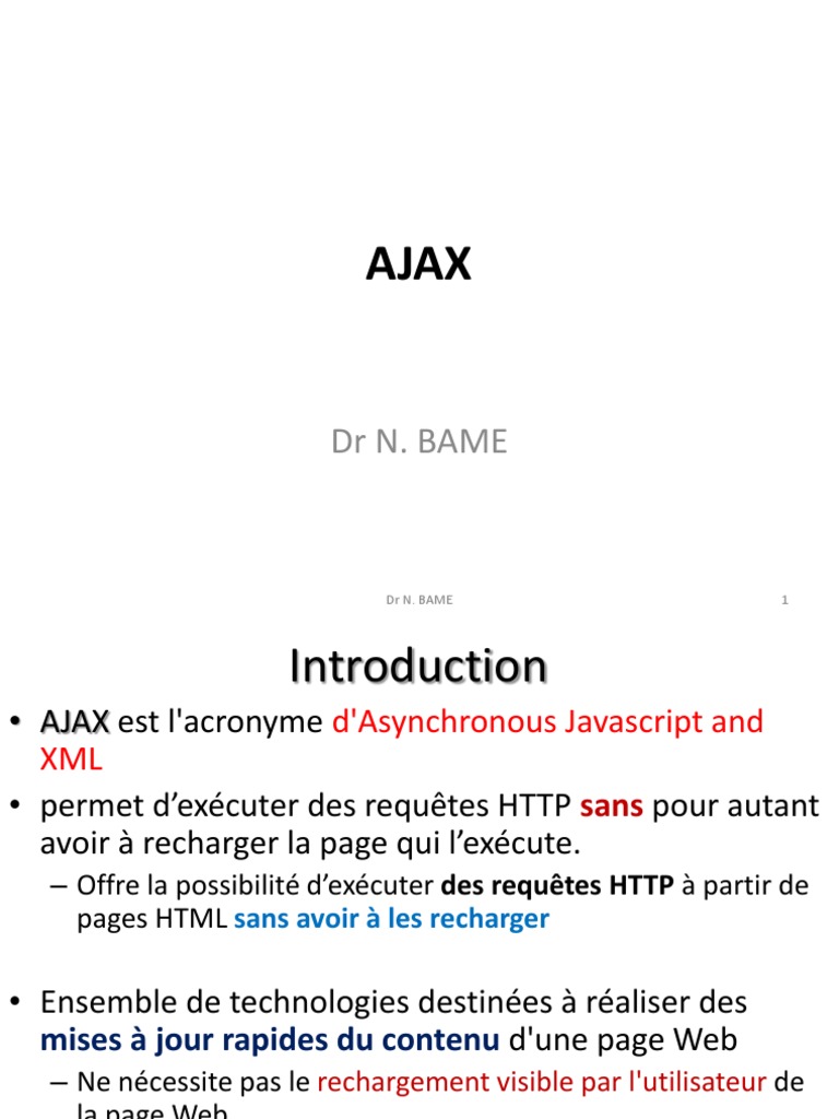 Comprendre AJAX et XMLHttpRequest | PDF | Ajax (Programmation) | JavaScript