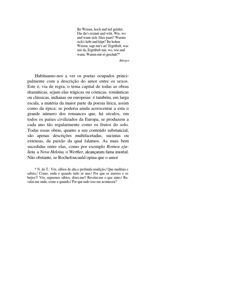 Metafísica Do Amor Arthur Schopenhauer Arthur Schopenhauer Amor